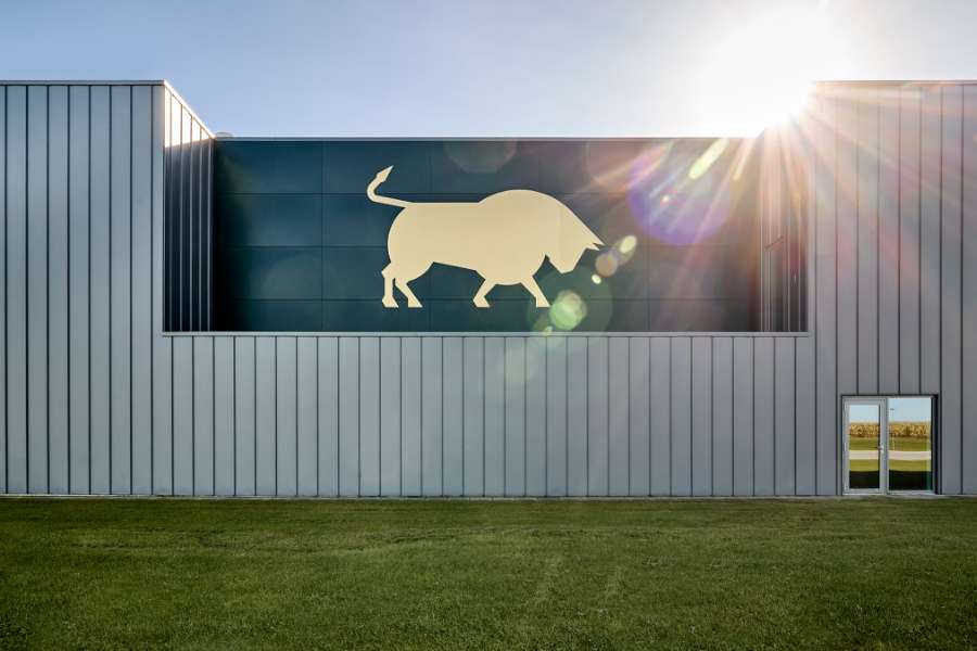 Stahlverkleidetes Schlachthof-Kraftzentrum in Himmerland, Himmerlandskød, Nordre Ringvej 99, 9620 Aalestrup, Dänemark